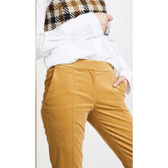 TORY BURCH Women’s Devi Gold Mustard Corduroy Trouser Pant size 29 - Picture 3 of 8